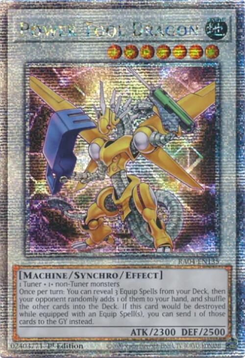 Power Tool Dragon [RA04-EN135] Quarter Century Secret Rare | The Time Vault CA
