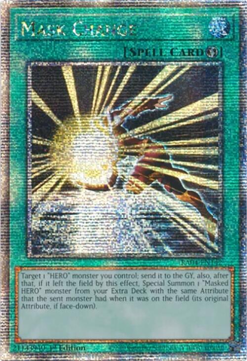 Mask Change [RA04-EN142] Quarter Century Secret Rare | The Time Vault CA