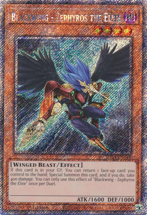Blackwing - Zephyros the Elite [RA04-EN145] Platinum Secret Rare | The Time Vault CA