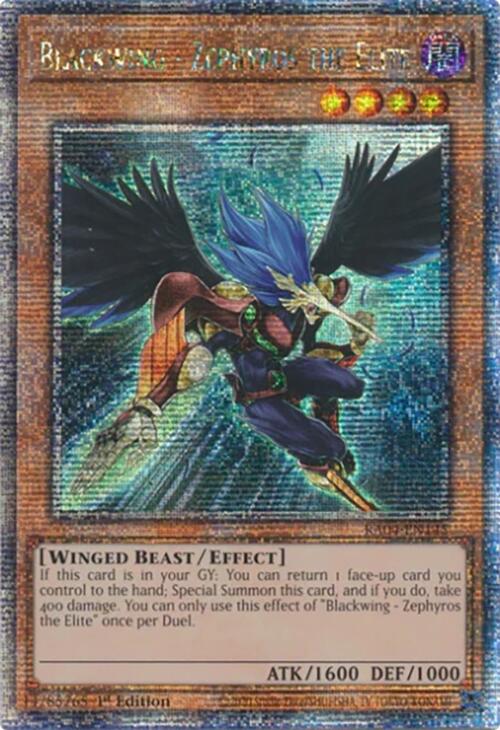 Blackwing - Zephyros the Elite [RA04-EN145] Quarter Century Secret Rare | The Time Vault CA