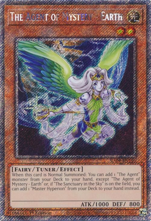 The Agent of Mystery - Earth [RA04-EN146] Platinum Secret Rare | The Time Vault CA