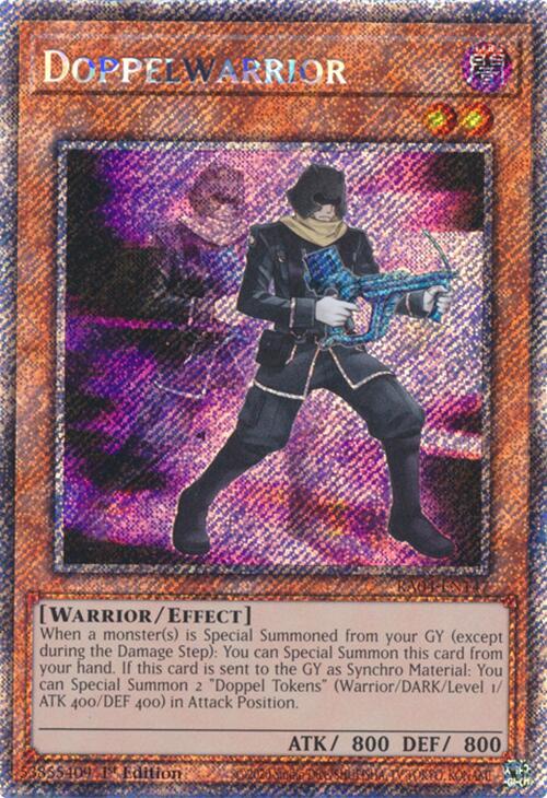 Doppelwarrior [RA04-EN147] Platinum Secret Rare | The Time Vault CA