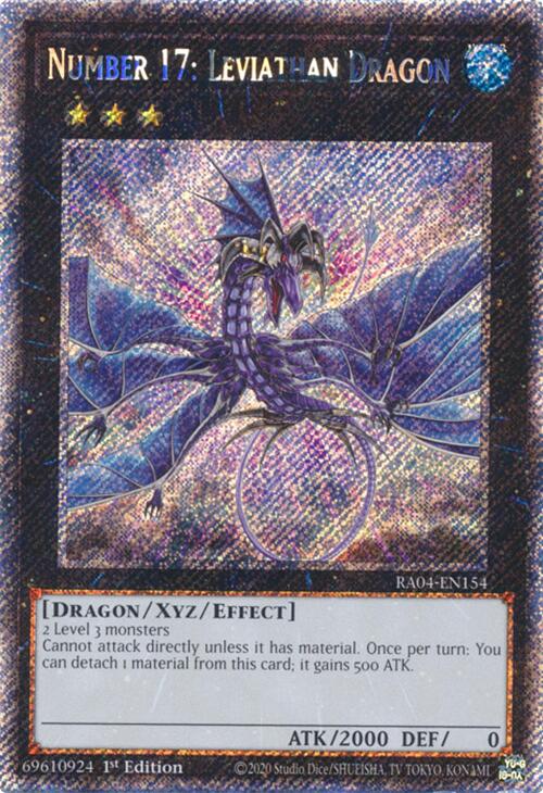 Number 17: Leviathan Dragon [RA04-EN154] Platinum Secret Rare | The Time Vault CA