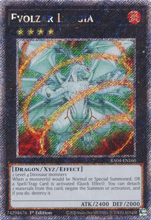 Evolzar Laggia [RA04-EN160] Platinum Secret Rare | The Time Vault CA