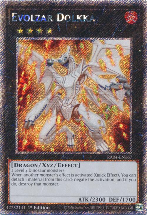 Evolzar Dolkka [RA04-EN167] Platinum Secret Rare | The Time Vault CA