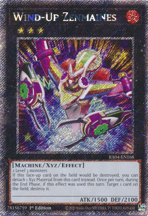 Wind-Up Zenmaines [RA04-EN168] Platinum Secret Rare | The Time Vault CA