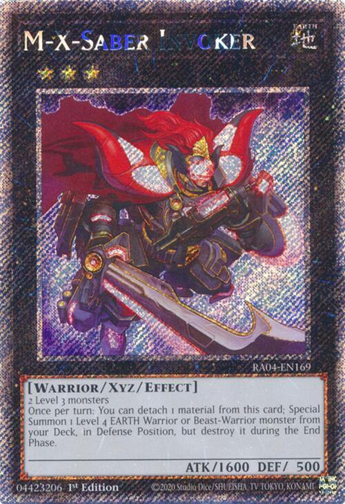 M-X-Saber Invoker [RA04-EN169] Platinum Secret Rare | The Time Vault CA