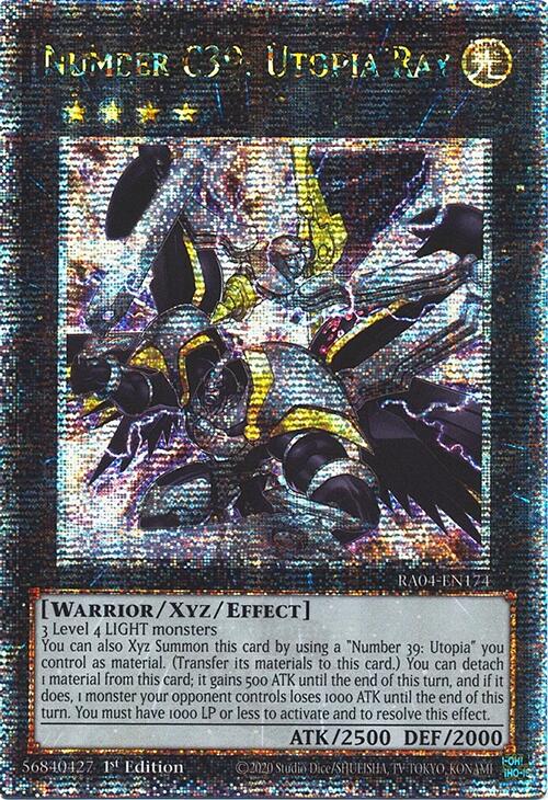 Number C39: Utopia Ray [RA04-EN174] Quarter Century Secret Rare | The Time Vault CA