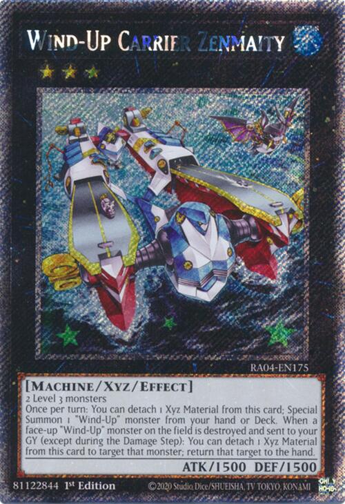 Wind-Up Carrier Zenmaity [RA04-EN175] Platinum Secret Rare | The Time Vault CA