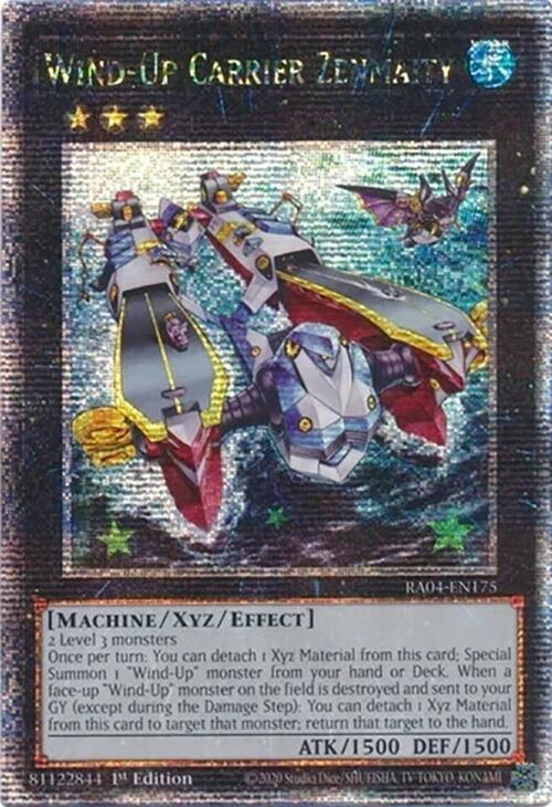 Wind-Up Carrier Zenmaity [RA04-EN175] Quarter Century Secret Rare | The Time Vault CA