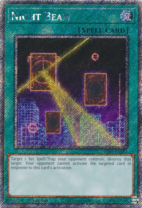 Night Beam [RA04-EN182] Platinum Secret Rare | The Time Vault CA