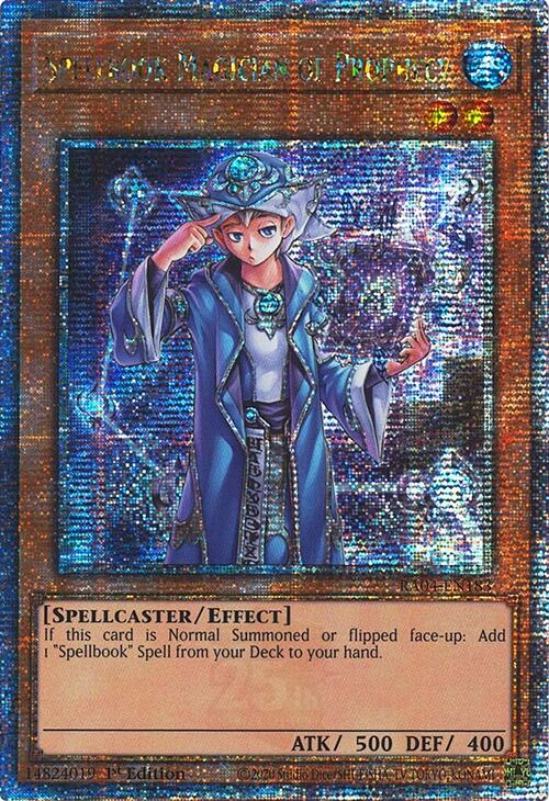 Spellbook Magician of Prophecy [RA04-EN183] Quarter Century Secret Rare | The Time Vault CA
