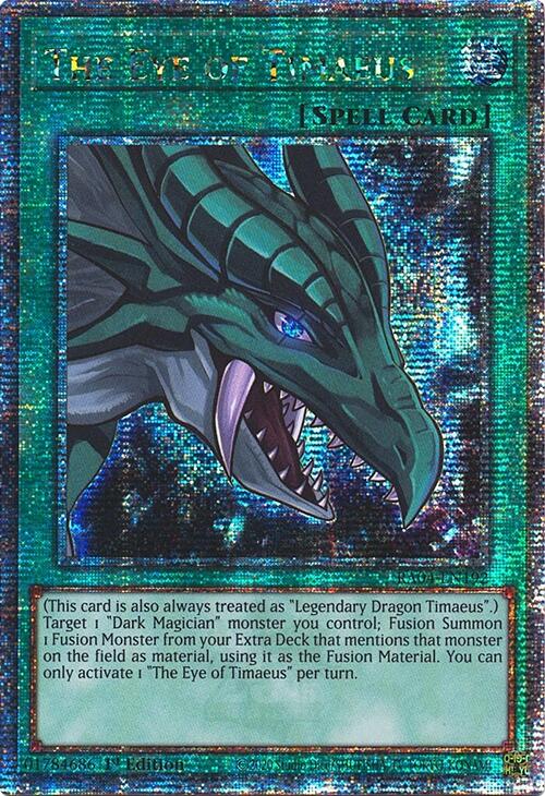 The Eye of Timaeus [RA04-EN192] Quarter Century Secret Rare | The Time Vault CA