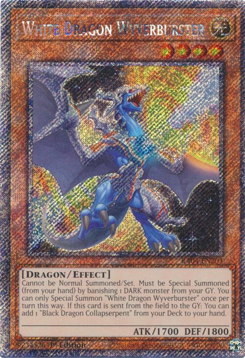 White Dragon Wyverburster [RA04-EN203] Platinum Secret Rare | The Time Vault CA