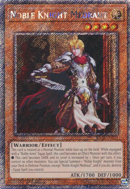 Noble Knight Medraut [RA04-EN205] Platinum Secret Rare | The Time Vault CA