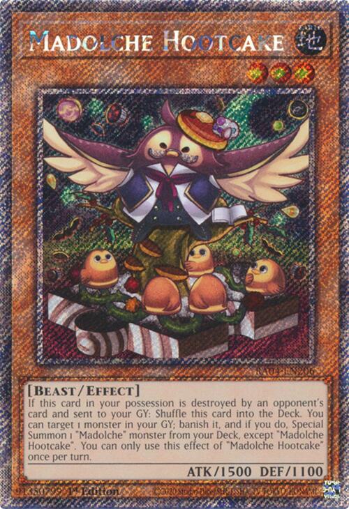 Madolche Hootcake [RA04-EN206] Platinum Secret Rare | The Time Vault CA