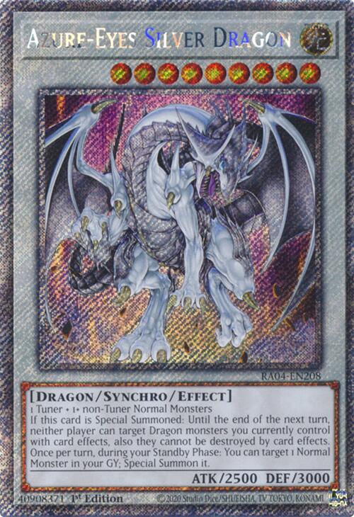 Azure-Eyes Silver Dragon [RA04-EN208] Platinum Secret Rare | The Time Vault CA