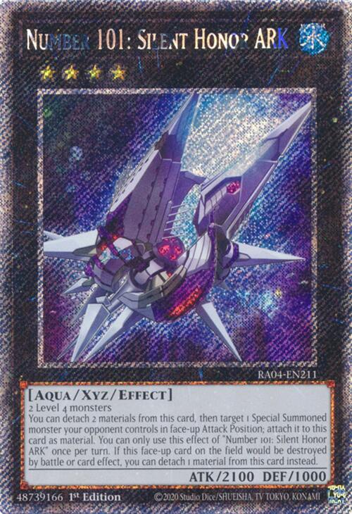 Number 101: Silent Honor ARK [RA04-EN211] Platinum Secret Rare | The Time Vault CA