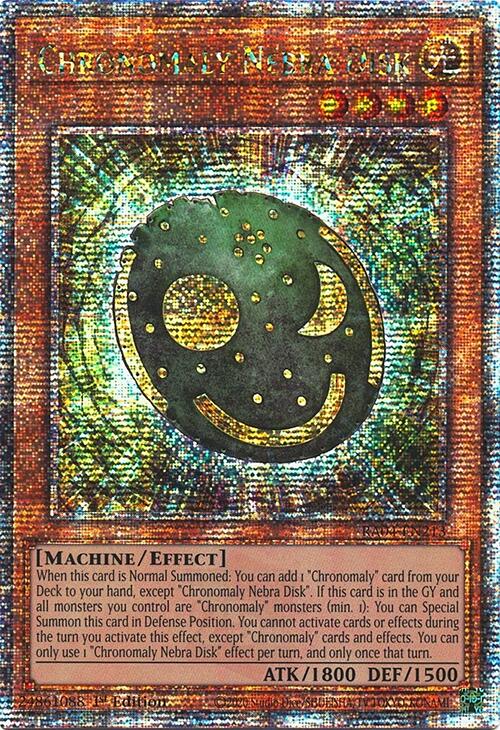 Chronomaly Nebra Disk [RA04-EN213] Quarter Century Secret Rare | The Time Vault CA