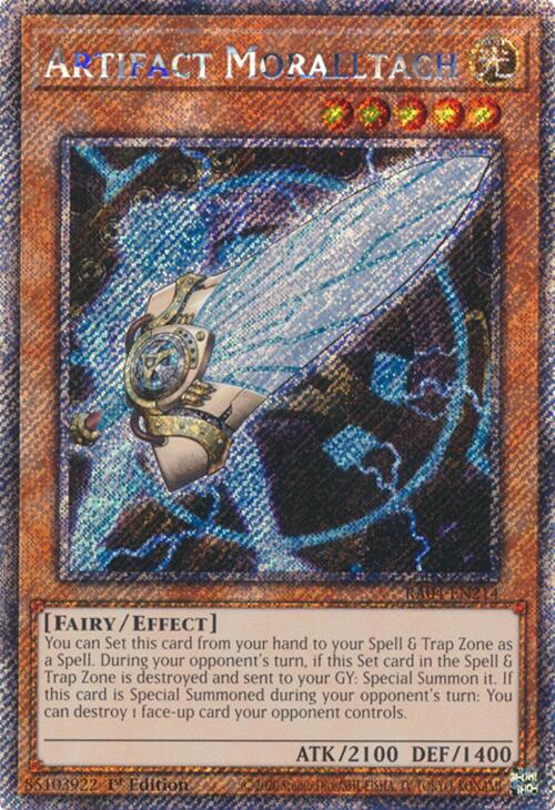 Artifact Moralltach [RA04-EN214] Platinum Secret Rare | The Time Vault CA