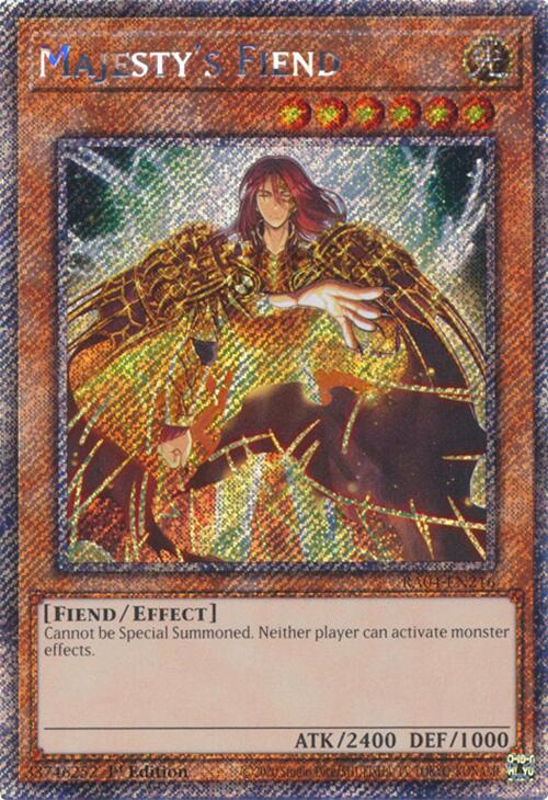 Majesty's Fiend [RA04-EN216] Platinum Secret Rare | The Time Vault CA