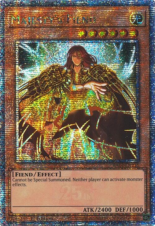 Majesty's Fiend [RA04-EN216] Quarter Century Secret Rare | The Time Vault CA