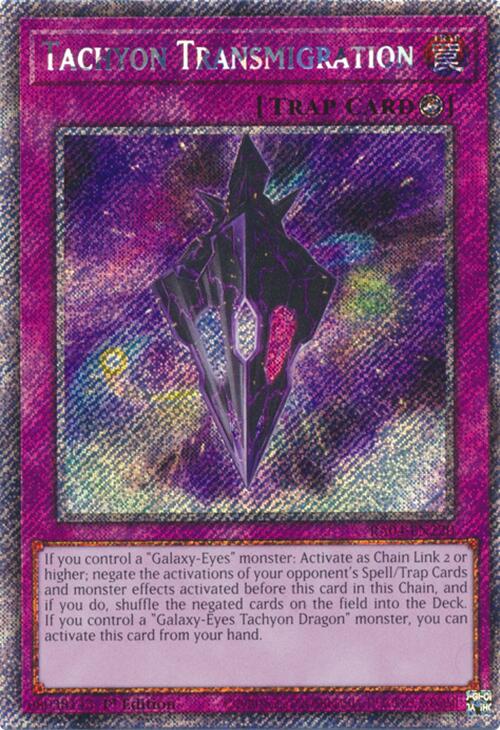 Tachyon Transmigration [RA04-EN220] Platinum Secret Rare | The Time Vault CA