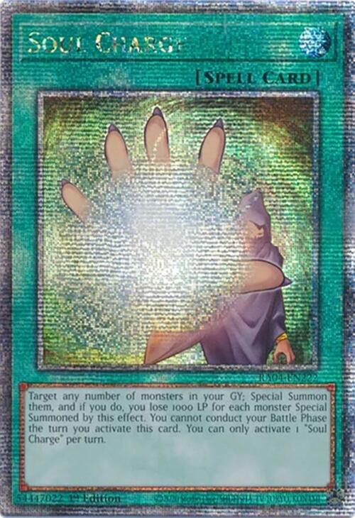 Soul Charge [RA04-EN222] Quarter Century Secret Rare | The Time Vault CA