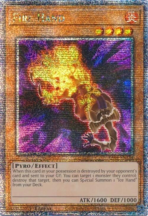 Fire Hand [RA04-EN224] Quarter Century Secret Rare | The Time Vault CA