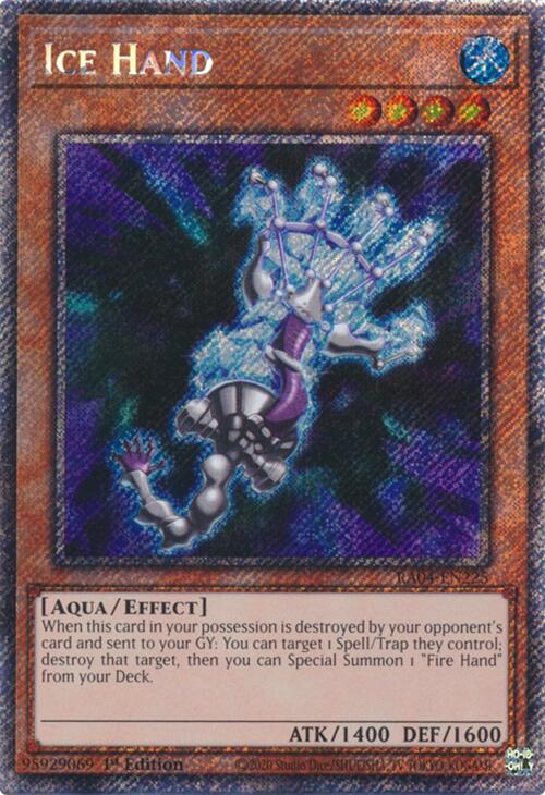 Ice Hand [RA04-EN225] Platinum Secret Rare | The Time Vault CA