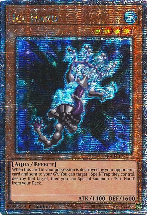 Ice Hand [RA04-EN225] Quarter Century Secret Rare | The Time Vault CA