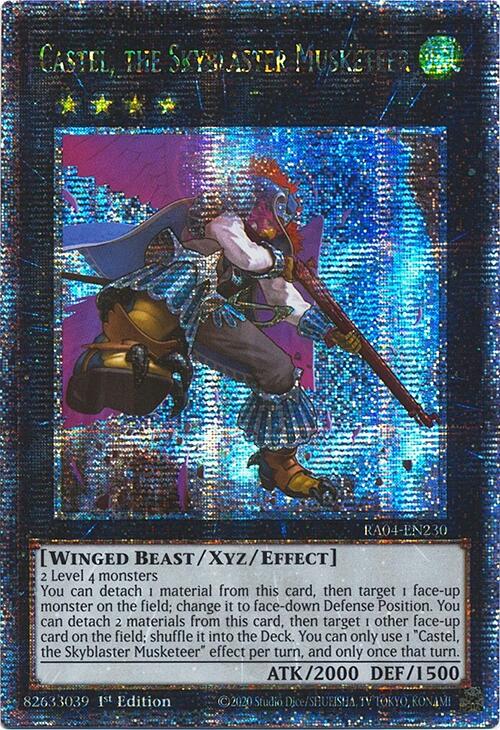 Castel, the Skyblaster Musketeer [RA04-EN230] Quarter Century Secret Rare | The Time Vault CA