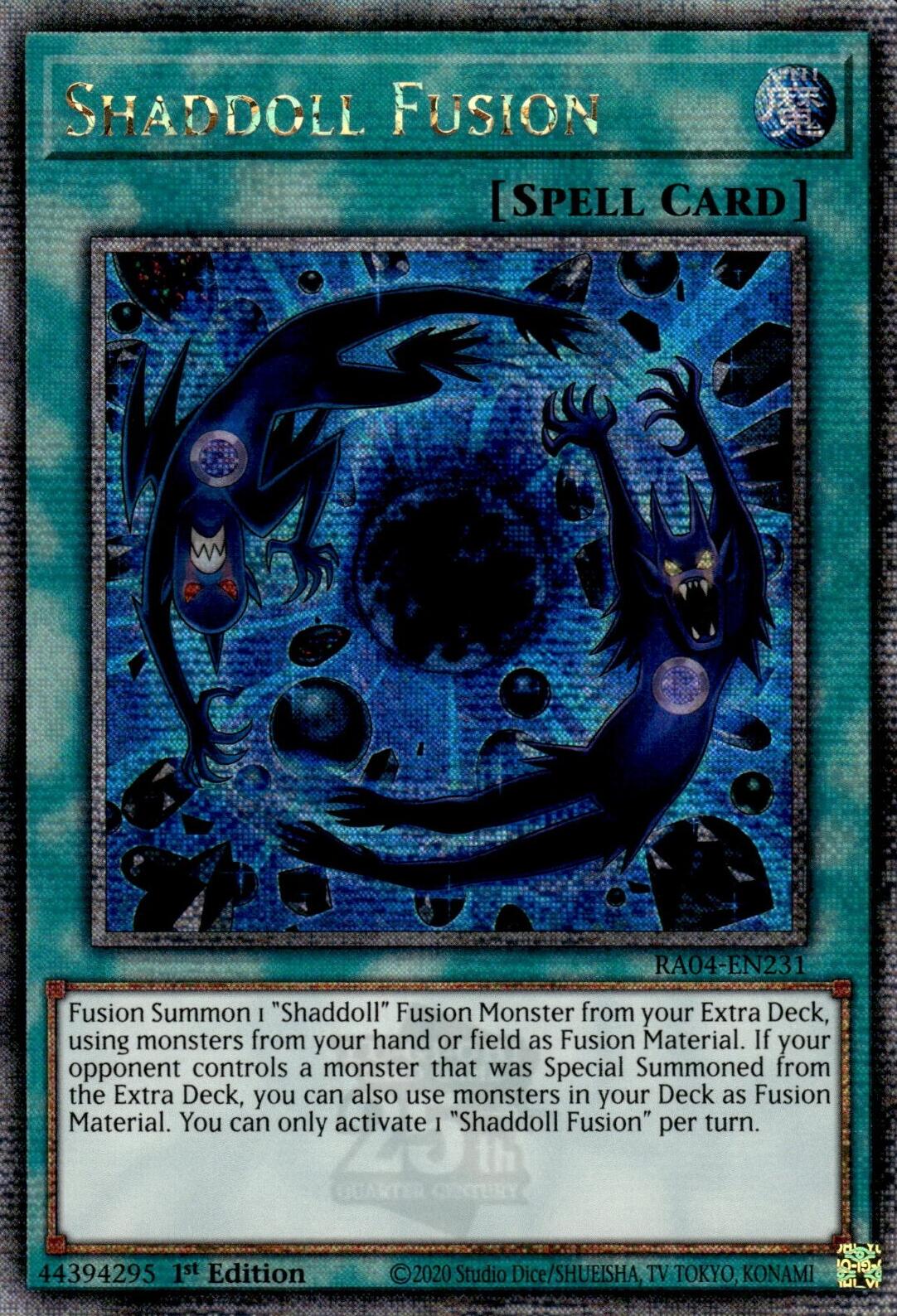 Shaddoll Fusion [RA04-EN231] Quarter Century Secret Rare | The Time Vault CA