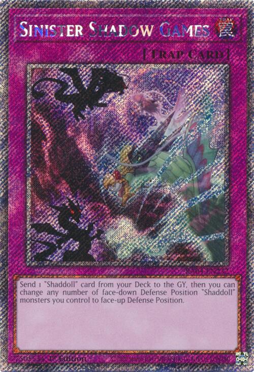 Sinister Shadow Games [RA04-EN232] Platinum Secret Rare | The Time Vault CA