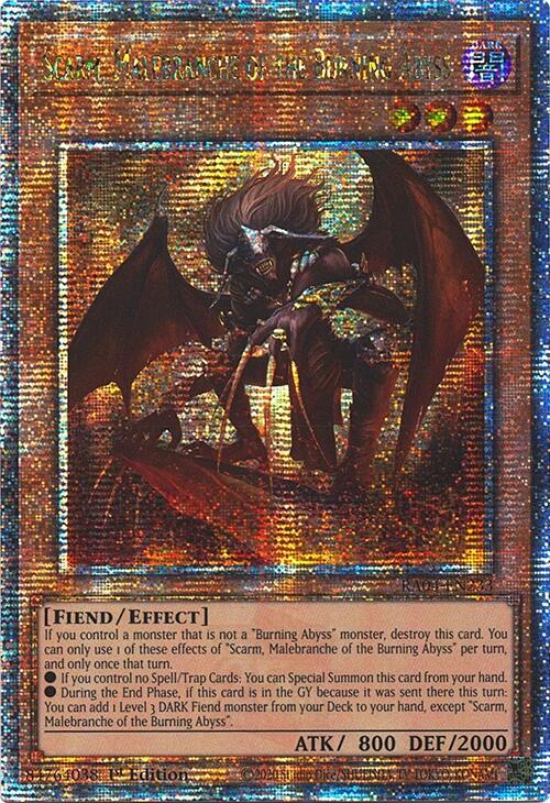 Scarm, Malebranche of the Burning Abyss [RA04-EN233] Quarter Century Secret Rare | The Time Vault CA
