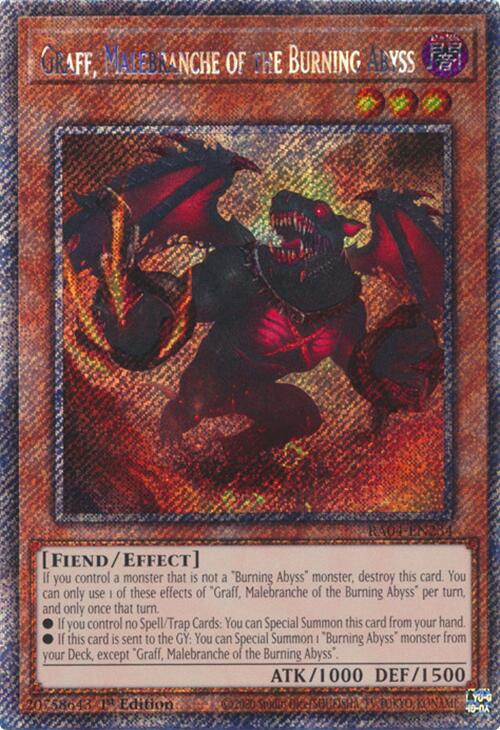 Graff, Malebranche of the Burning Abyss [RA04-EN234] Platinum Secret Rare | The Time Vault CA
