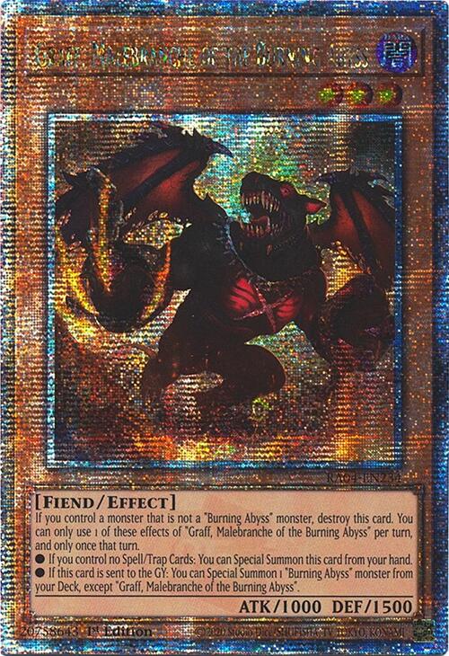 Graff, Malebranche of the Burning Abyss [RA04-EN234] Quarter Century Secret Rare | The Time Vault CA