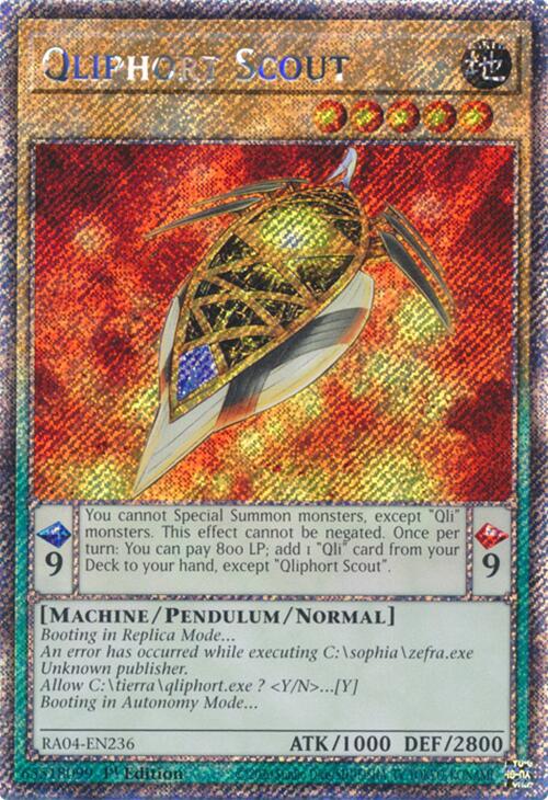 Qliphort Scout [RA04-EN236] Platinum Secret Rare | The Time Vault CA