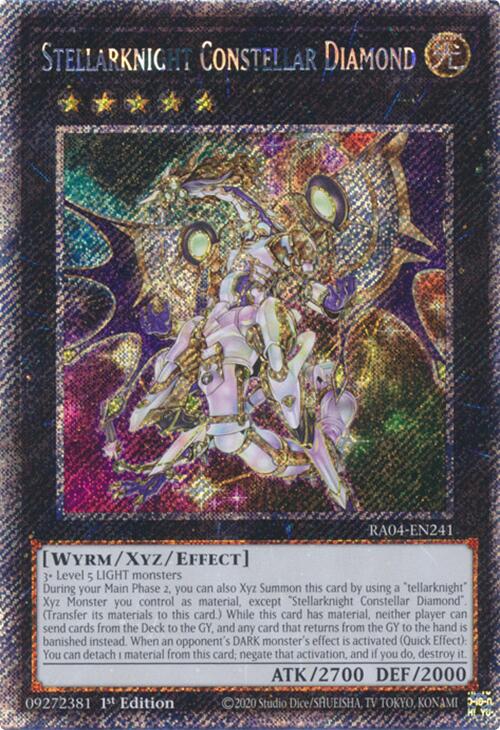 Stellarknight Constellar Diamond [RA04-EN241] Platinum Secret Rare | The Time Vault CA