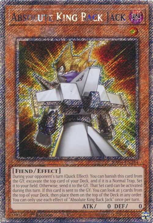 Absolute King Back Jack [RA04-EN244] Platinum Secret Rare | The Time Vault CA