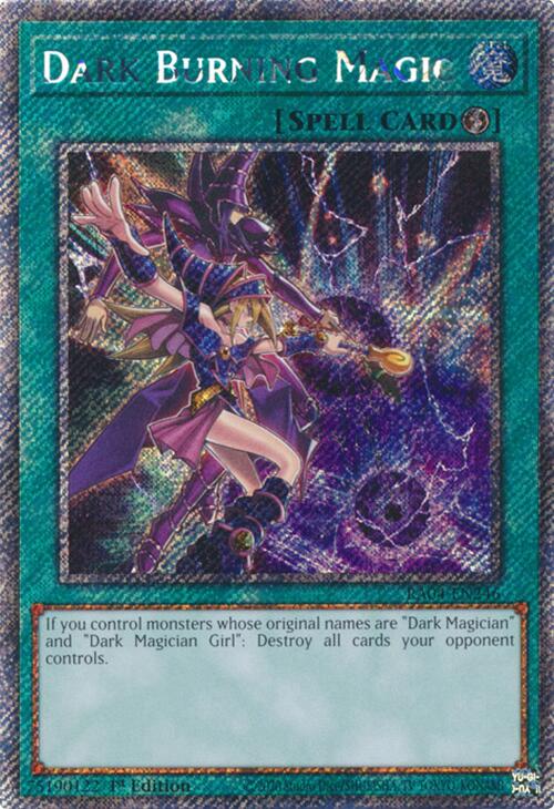 Dark Burning Magic [RA04-EN246] Platinum Secret Rare | The Time Vault CA