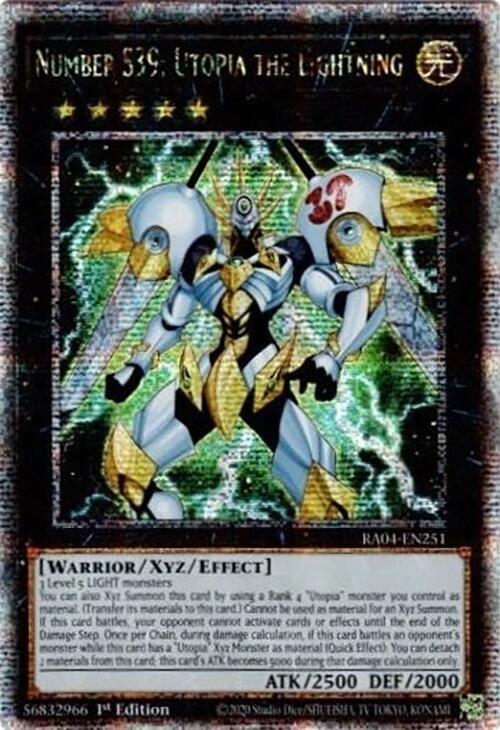 Number S39: Utopia the Lightning [RA04-EN251] Quarter Century Secret Rare | The Time Vault CA