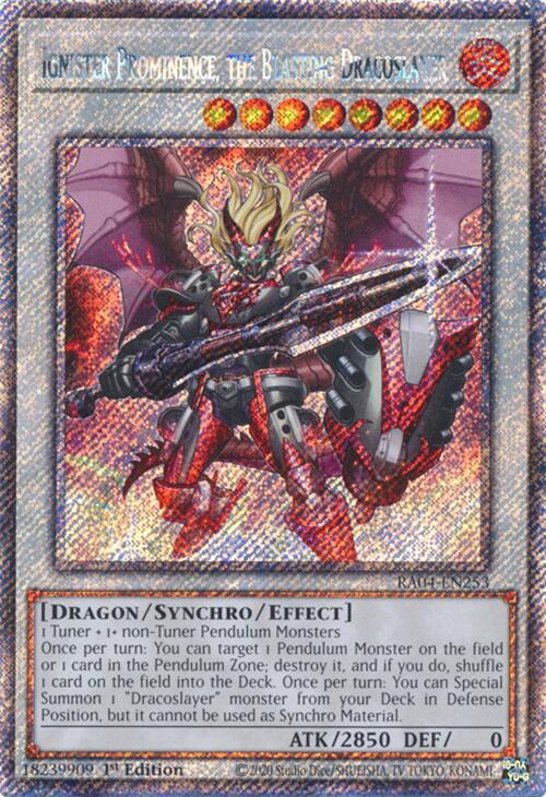 Ignister Prominence, the Blasting Dracoslayer [RA04-EN253] Platinum Secret Rare | The Time Vault CA
