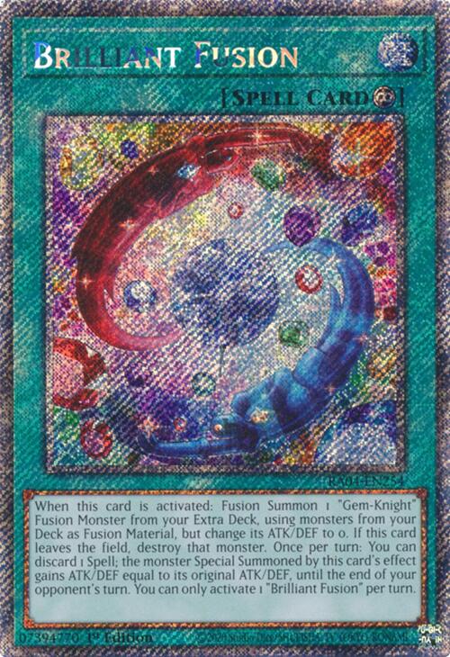Brilliant Fusion [RA04-EN254] Platinum Secret Rare | The Time Vault CA