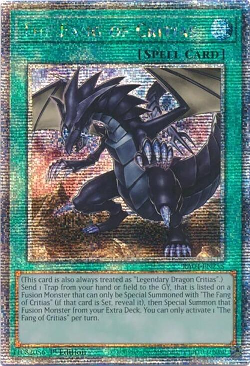 The Fang of Critias [RA04-EN255] Quarter Century Secret Rare | The Time Vault CA