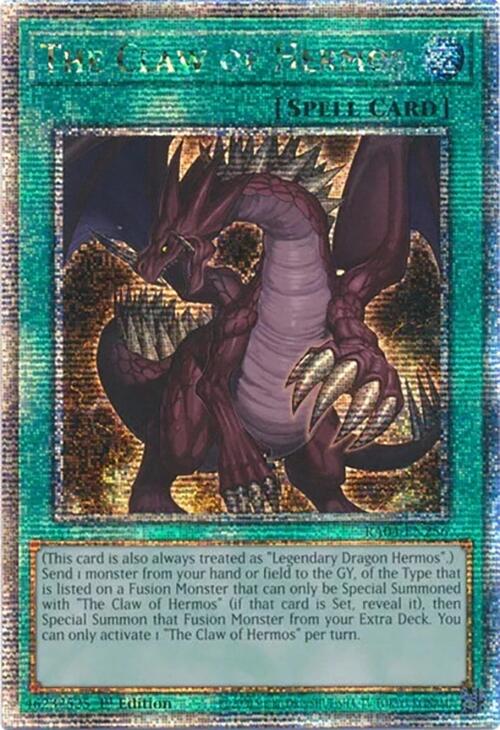 The Claw of Hermos [RA04-EN256] Quarter Century Secret Rare | The Time Vault CA