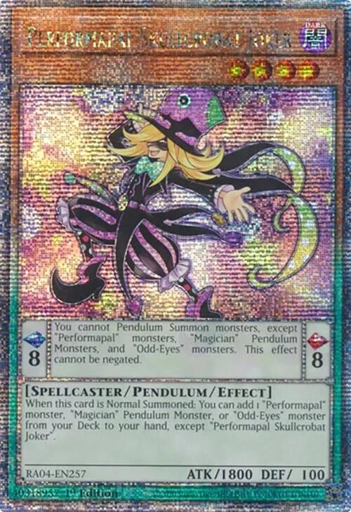 Performapal Skullcrobat Joker [RA04-EN257] Quarter Century Secret Rare | The Time Vault CA