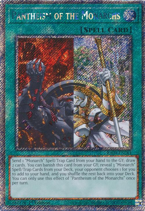 Pantheism of the Monarchs [RA04-EN261] Platinum Secret Rare | The Time Vault CA