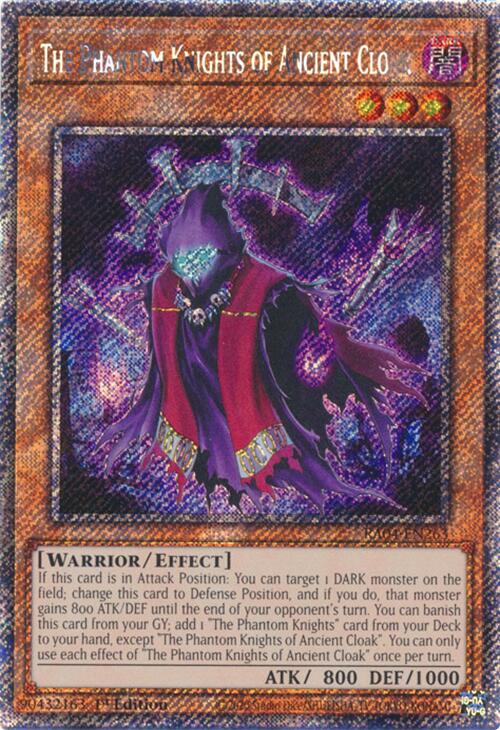 The Phantom Knights of Ancient Cloak [RA04-EN263] Platinum Secret Rare | The Time Vault CA