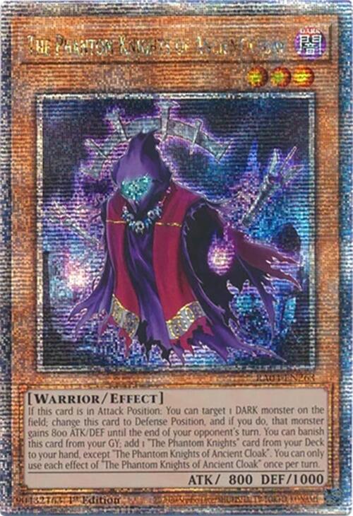 The Phantom Knights of Ancient Cloak [RA04-EN263] Quarter Century Secret Rare | The Time Vault CA